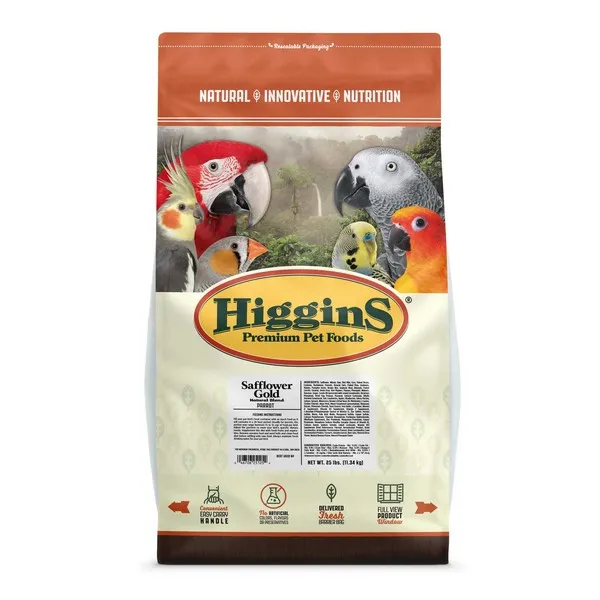 25 Lb Higgins Safflower Gold Natural Parrot - Health/First Aid